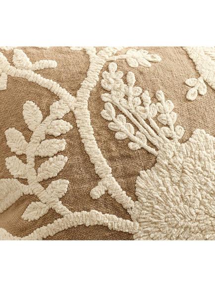 Pottery Barn Florence Cushion Cover, Ivory - view 2, Tobacco/Ivory