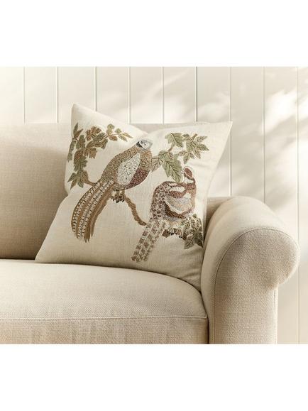 Pottery Barn Quali Cushion Cover, Ivory, Ivory Multi