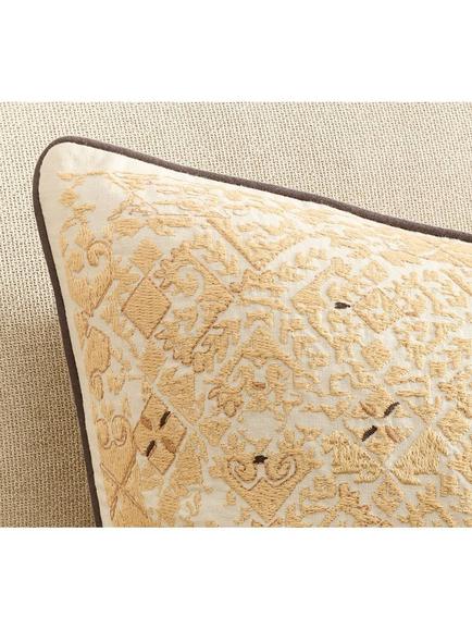 Pottery Barn Ravyn Lumbar Cushion Cover, Gold - view 2, Gold/Ivory