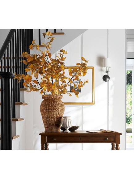 Pottery Barn Golden Gingko Branch, H122cm - view 2, Yellow
