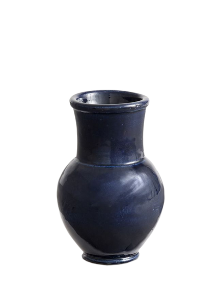 Pottery Barn Ceramic Bud Vase, H17cm, Blue, Blue