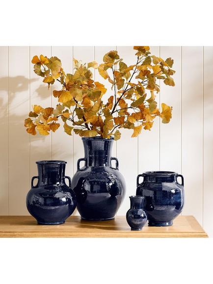 Pottery Barn Ceramic Jug Vase, H32cm, Blue - view 2, Blue