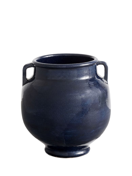 Pottery Barn Ceramic Jug Vase, H27cm, Blue, Blue