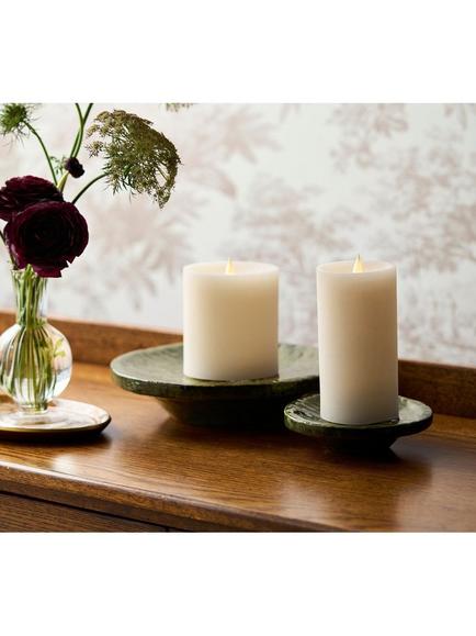 Pottery Barn Glazed Earthenware Candle Tray, 15cm, Vineyard Green - view 2, Green