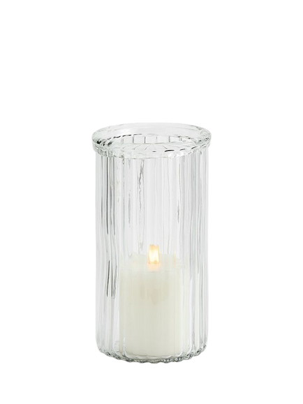 Pottery Barn Jolene Hurricane Lamp, Small, Clear