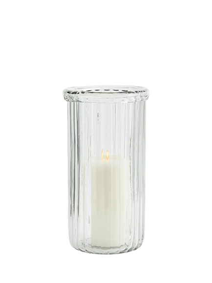Pottery Barn Jolene Hurricane Lamp, Large, Clear