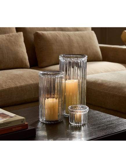 Pottery Barn Jolene Hurricane Lamp, Large - view 2, Clear