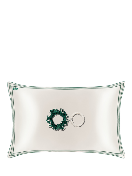 Slip® Pure Silk Queen Pillowcase Game Day Skincare Gift Set, Game Day