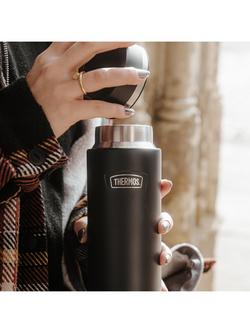 Thermos Icon Vacuum Insulated Leak-Proof Stainless Steel Flask, 710ml, Black - view 2, Black