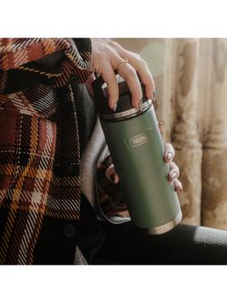 Thermos Icon Vacuum Insulated Leak-Proof Stainless Steel Flask, 710ml, Green - view 2, Green