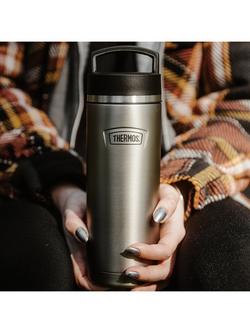 Thermos Icon Vacuum Insulated Leak-Proof Flask, 710ml, Stainless Steel - view 2, Stainless Steel