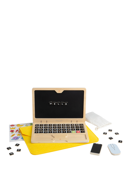 John Lewis Work From Home Wooden Laptop Playset, Multi