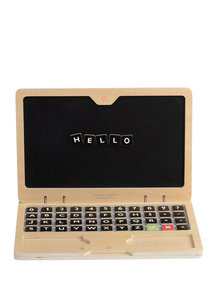 John Lewis Work From Home Wooden Laptop Playset - view 2, Multi
