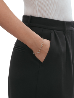 Georg Jensen Sterling Silver Offspring Interlock Bracelet - view 2, Silver