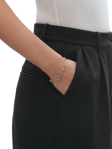 Georg Jensen Sterling Silver Offspring Interlock Bracelet - view 2, Silver