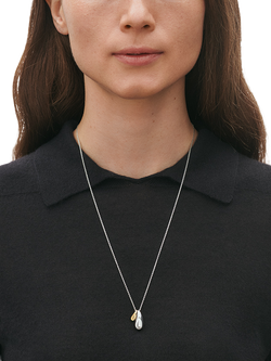 Georg Jensen Sterling Silver Reflect Pendant Necklace - view 2, Silver