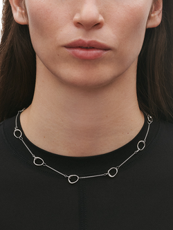 Georg Jensen Sterling Silver Offspring Interlock Necklace - view 2, Silver