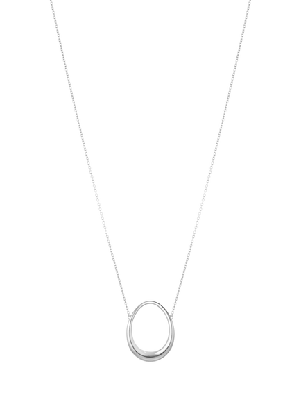 Georg Jensen Sterling Silver Offspring Egg Pendant Necklace, Silver