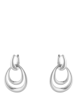Georg Jensen Sterling Silver Detachable Hoop Earrings, Silver