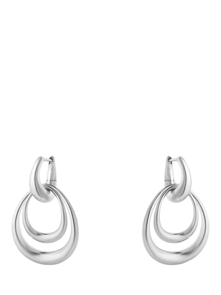 Georg Jensen Sterling Silver Detachable Hoop Earrings, Silver