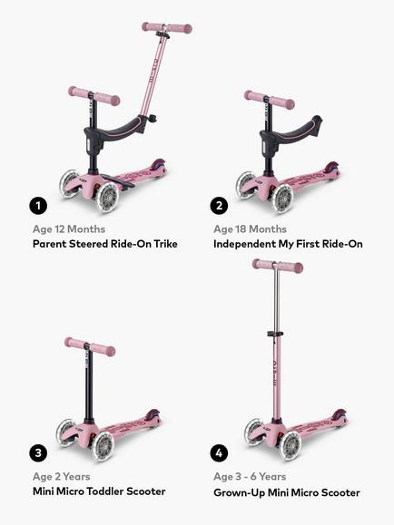 Micro Scooters 4 in 1 Scooter - view 2, Rose Pink