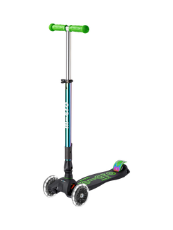 Micro Scooters Maxi Micro Foldable LED Scooter, Neochrome Purple, Neochrome Green