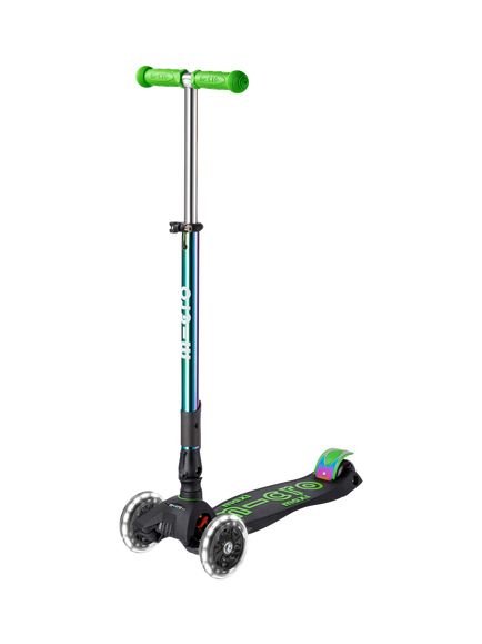 Micro Scooters Maxi Micro Foldable LED Scooter, Neochrome Green