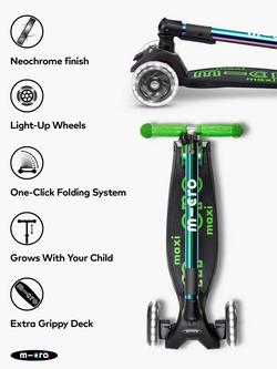 Micro Scooters Maxi Micro Foldable LED Scooter, Neochrome Purple - view 2, Neochrome Green
