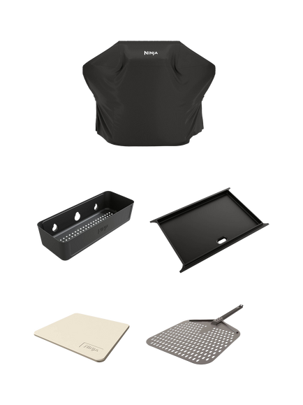 Ninja FlexFlame Ultimate Outdoor Cooking Bundle, Black