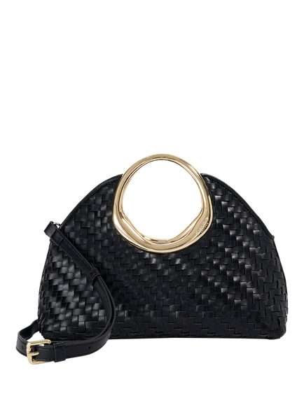 Dune London Dawnings Woven Grab Bag, Black
