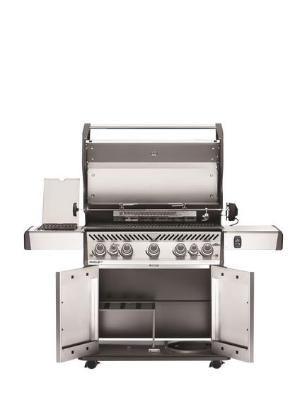 Napoleon Rogue PRO-S 625 RSIB 7-Burner Gas BBQ with Infrared Rear & Side Burners & Cover, Stainless Steel - view 2, Silver