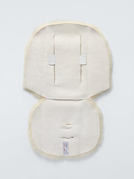 John Lewis Sheepskin Pushchair Liner, Cream - view 2, Cream
