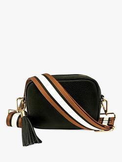 Apatchy London Tassel Leather Crossbody Bag, Black