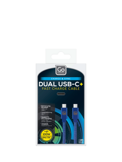 Go Travel 100w USB-C Fast Charge Cable, Grey