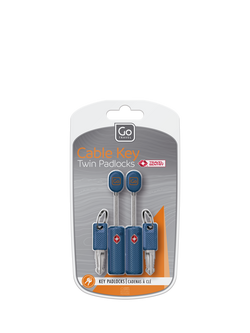Go Travel TSA Key Cable Padlock, Pack of 2, Grey