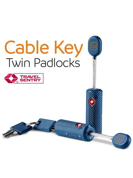 Go Travel TSA Key Cable Padlock, Pack of 2 - view 2, Grey