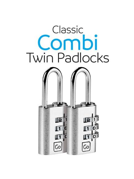 Go Travel Combination Luggage Padlock, Pack of 2 - view 2, Grey