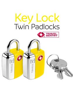 Go Travel Travel Padlock, Pack of 2, Yellow - view 2, Yellow