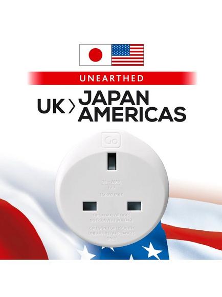 Go Travel UK - JAPAN/AMERICAS Travel Adapter - view 2, Grey