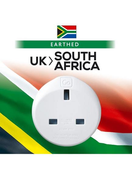 Go Travel UK - SOUTH AFRICA Travel Adapter - view 2, Grey