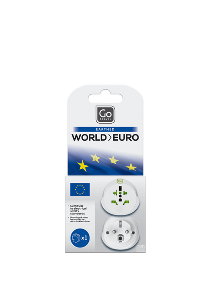 Go Travel WORLD - EURO Travel Adapter, Grey