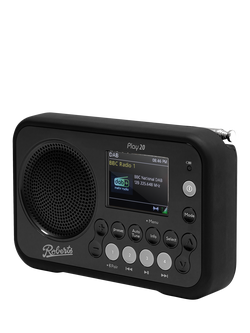 Roberts Play 20 DAB/DAB+/FM Bluetooth Portable Digital Radio - view 2, Black