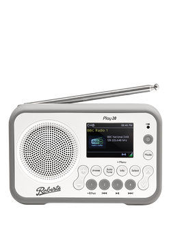 Roberts Play 20 DAB/DAB+/FM Bluetooth Portable Digital Radio, White