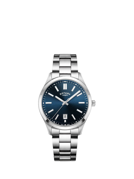 Rotary GB05520/05 Men's Heritage Round Bracelet Strap Watch, Silver, Silver