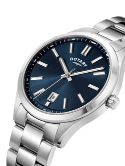 Rotary GB05520/05 Men's Heritage Round Bracelet Strap Watch, Silver - view 2, Silver