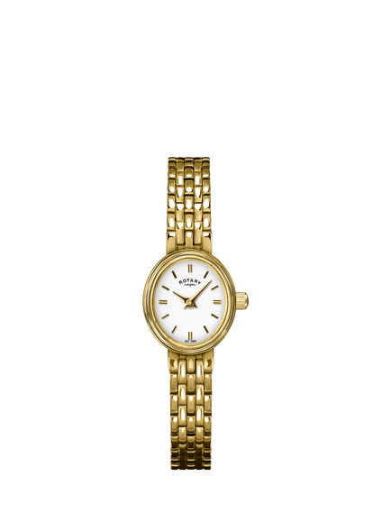 Rotary LB02084/02 Women's Cocktail Oval Bracelet Strap Watch, Gold, Gold