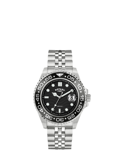 Rotary RGB10015/04 Men's APEX100 Round Bracelet Strap Watch, Silver, Silver