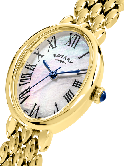 Rotary RLB10024/07 Women's Heritage Astoria Bracelet Strap Watch, Gold - view 2, Gold