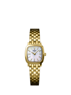 Rotary RLB10044/41 Women's Heritage Astoria Square Bracelet Strap Watch, Gold, Gold