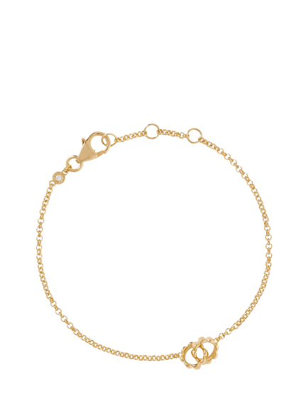 Astley Clarke Link Ring Bracelet, Gold - view 2, Gold